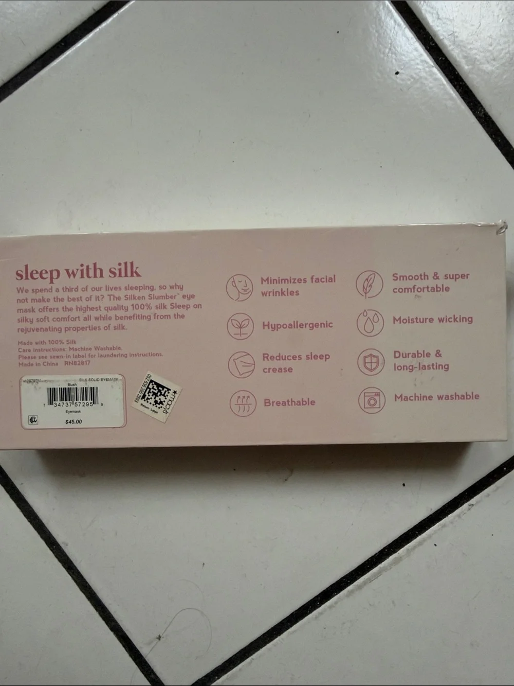 100% Silk Eye Mask